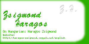 zsigmond haragos business card